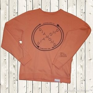 Diamond Supply Co. Orange Pull Over Sweatshirt Med